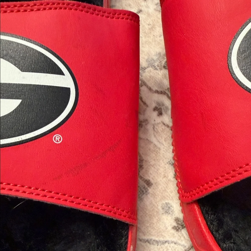 Georgia Bulldogs Red Slide Sandals with G Logo